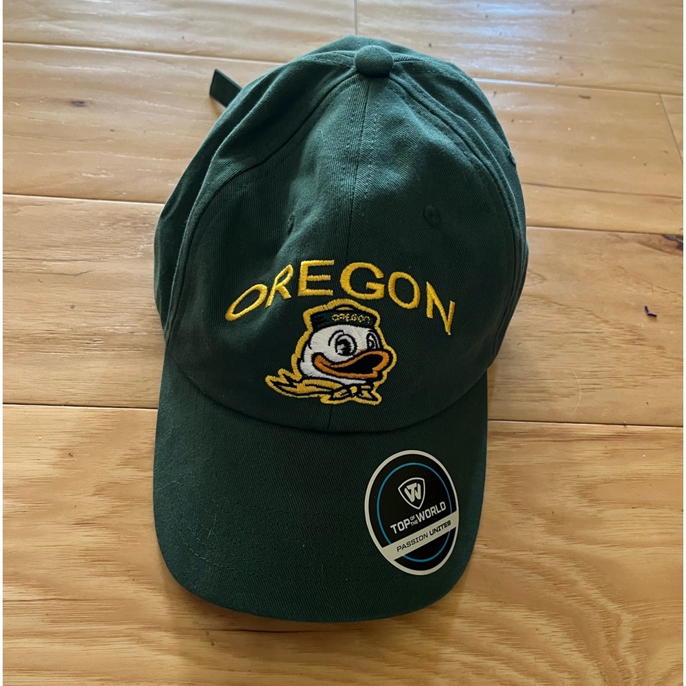 University of Oregon Ducks Green Trainer Adjustable Hat Top of the World New
